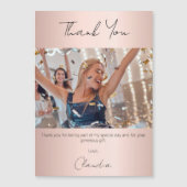 バラ金ゴールド写真感謝していyouマグネットカード (正面)