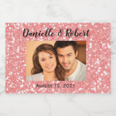 バラ金ゴールド写真結婚のミニワきらめくイン特典 スパークリングワインラベル (シングルラベル)