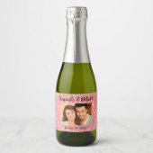 バラ金ゴールド写真結婚のミニワきらめくイン特典 スパークリングワインラベル (正面)