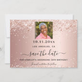 バラ金ゴールド写真誕生日 セーブザデート (正面)