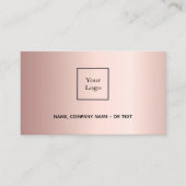 バラ金ゴールド写真QRコードエレガントメス 名刺 (正面)