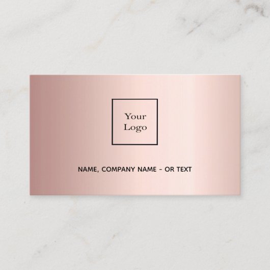 バラ金ゴールド写真QRコードエレガントメス 名刺 (正面)