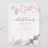 バラ金ゴールド冬疑問に思会社クリスマス 招待状 (正面)