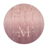 バラ金ゴールド切断ボーカスタムドの文字あなたの名前 カッティングボード (正面)