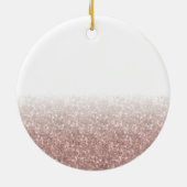 バラ金ゴールド初めてのクリスマスミスター&ミセス・カップル写真 セラミックオーナメント (裏面)