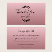 バラ金ゴールド割引ロイヤリティサンキューカード (正面&裏面)