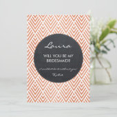 バラ金ゴールド効果幾何学モダンブライダルシャワー 招待状 (スタンド正面)