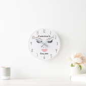 バラ金ゴールド化粧顔眉口グラム美しい ラウンド壁時計 (ホーム)