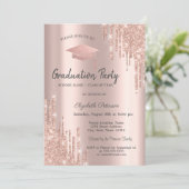 バラ金ゴールド卒業キャップグリッタードリップス卒業 招待状 (スタンド正面)