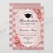 バラ金ゴールド卒業パーティ招待状 招待状 (正面/裏面)