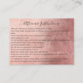 バラ金ゴールド厚いグリッタードリップスブラッシュアフターケア 名刺 (裏面)