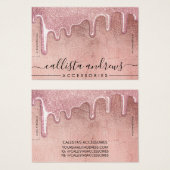 バラ金ゴールド厚グリッタードリップブレスレットディスプレイ (正面&裏面)