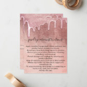 バラ金ゴールド厚型グリッタードライブジュエリー気にカード ノートカード (正面/裏面インサイチュ)