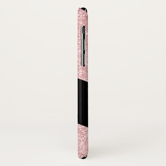 バラ金ゴールド及びグリッターモノグラエレガントム Case-Mate iPhoneケース (裏面/左)