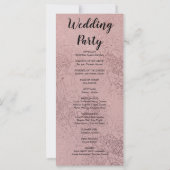 バラ金ゴールド及びフローラ結婚式 プログラム (裏面)