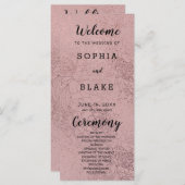 バラ金ゴールド及びフローラ結婚式 プログラム (正面/裏面)