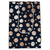 バラ金ゴールド及びブラックドットパターン媒体抱き枕 ミディアムペーパーバッグ (裏面)