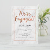 バラ金ゴールド及び大理石婚約招待状 招待状 (スタンド正面)