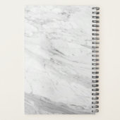 バラ金ゴールド及び白大理石爪、 ネイルアポイントメント帳 プランナー手帳 (裏面)