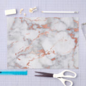 バラ金ゴールド及び白大理石 薄葉紙 (クラフト)