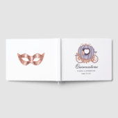 バラ金ゴールド及び薄紫グリッタープリンセスキンセアニラ ゲストブック (全面)