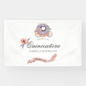 バラ金ゴールド及び薄紫グリッタープリンセスキンセアニラ 横断幕 (横)