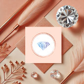 バラ金ゴールド及び赤面ダイヤモンドウェディングプランナー スクエア名刺