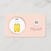 バラ金ゴールド及び赤面ピンクエレガントイベントプランナー 名刺 (正面)