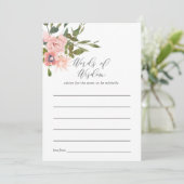 バラ金ゴールド及び赤面ピンクブライダルシャワーアドバイス アドバイスカード (スタンド正面)