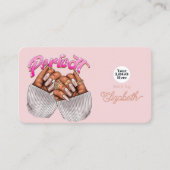 バラ金ゴールド及び赤面ピンク歯周ネイルサロン 名刺 (正面)