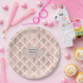 バラ金ゴールド及び赤面ホイルダマスクパタ結婚ーン ペーパープレート (パーティー)