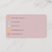 バラ金ゴールド及び赤面園芸用QRコード 名刺 (裏面)