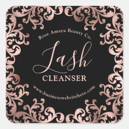 バラ金ゴールド及び黒フレームエレガントラッシュクリーナー スクエアシール