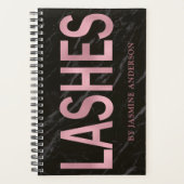 バラ金ゴールド及び黒大理石ラッシュアポイントメント帳 プランナー手帳 (正面)