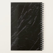 バラ金ゴールド及び黒大理石爪、 ネイルアポイントメント帳 プランナー手帳 (裏面)