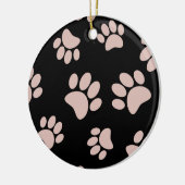 バラ金ゴールド及び黒犬の前柄 セラミックオーナメント (左)