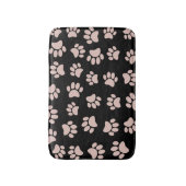 バラ金ゴールド及び黒犬の前柄 バスマット (正面縦)