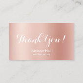 バラ金ゴールド口紅化粧アーティスト美しいサロン ロイヤリティカード (裏面)