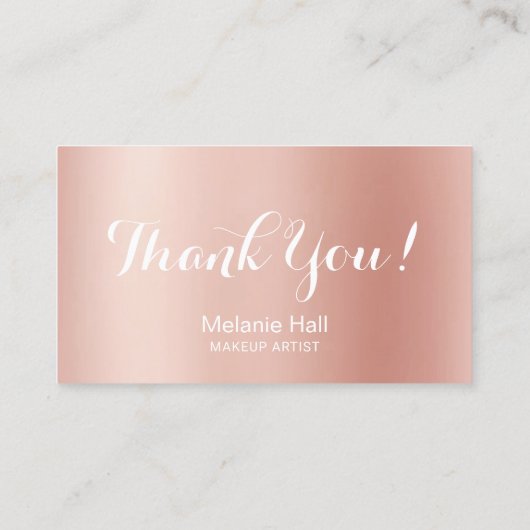 バラ金ゴールド口紅化粧アーティスト美しいサロン ロイヤリティカード (裏面)