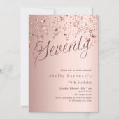 バラ金ゴールド台本スター70歳の誕生日 招待状 (正面)