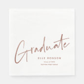 バラ金ゴールド台本卒業シンプル卒業式 スタンダードランチョンナプキン (正面)