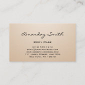 バラ金ゴールド品質爪、 ネイルスクリプトジオメトリックロゴ 名刺 (裏面)