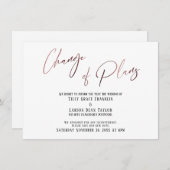 バラ金ゴールド変更プランの結婚延期カード 招待状 (正面/裏面)