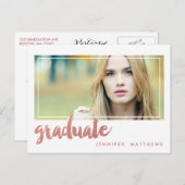 バラ金ゴールド大学院 | 卒業パーティー招待状 インビテーションポストカード (正面/裏面)