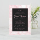 バラ金ゴールド大理企業の石グランドオープンブラック  招待状 (スタンド正面)