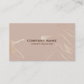 バラ金ゴールド大理石の渦巻き背景 名刺 (正面)