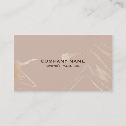 バラ金ゴールド大理石の渦巻き背景 名刺 (正面)