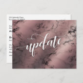 バラ金ゴールド大理石の結婚延期の更新通知 ポストカード (正面/裏面)