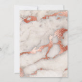 バラ金ゴールド大理石の背景ファースト・ホーリー・コミュニオン 招待状 (裏面)