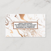 バラ金ゴールド大理石ゆがみ背景 名刺 (裏面)